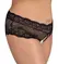 Cottelli CURVES Lace Pearl Chain Panties Black L - Floral, Crotchless