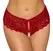 Cottelli LINGERIE crvene čipkane gaćice otvorenog međunožja L sa satenskom trakom