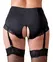 Cottelli Collection Open Suspender Briefs 4XL with Lace Insets Black