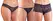 Cottelli Collection Briefs Set Black S 3-Piece Floral Lace Mix