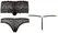 Cottelli Collection Briefs Set Black S 3-Piece Floral Lace Mix