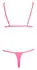 Cottelli LINGERIE Bikini Hot Pink M Adjustable Straps Neon Shine