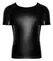Noir Powerwetlook Shirt M - Black, Snakeskin Shoulder, Short Sleeve