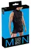 Svenjoyment Top XL Transparent Black with Letter Print and Stand-up Collar