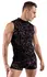Svenjoyment Men's Mesh Top M Black with Letter Print, Stretch Fit