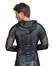 NEK Men's Hooded Long Sleeve Shirt Snake Pattern Black L