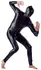 ZADO Men's Full-Body Stretch Suit M Black Semi-Transparent