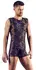 Svenjoyment Men's Lace Body XL - Wet Look & Floral Details, Front Zipper