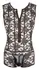 Svenjoyment Men's Lace Body XL - Wet Look & Floral Details, Front Zipper