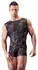 Cottelli Collection Men's Lace & Wet Look Body M, Front Zipper, Black