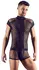 NEK Muški kombinezon S crna mreža prugasti dizajn sa prednjim rajsferšlusom