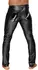 Noir Handmade Powerwetlook pantalone XL sa vinilnim akcentima crne