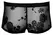 Noir Handmade Powernet Pants XL with Velvet Floral Pattern