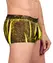 NEK Men’s Neon Yellow Stretch Pants with Black Print, Size S
