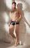 NEK Men's Matte Pants S with Decorative Snap Hook Pouch Black