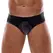Svenjoyment Men’s Briefs Black Matte Mesh, Padded Front, Size S