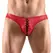 Svenjoyment Men’s Shiny Red Briefs XL with Decorative Black Lacing