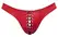 Svenjoyment Men’s Shiny Red Briefs XL with Decorative Black Lacing