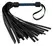 ZADO Premium Leather Flogger Black/Royal Blue 70cm Ergonomic Handle