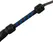 ZADO Premium Leather Flogger Black/Royal Blue 70cm Ergonomic Handle