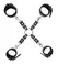 ZADO Leather Hogtie Bondage Set Adjustable Buckle Cuffs Black