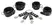 ZADO Leather Hogtie Bondage Set Adjustable Buckle Cuffs Black