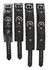 ZADO Leather Hogtie Bondage Set Adjustable Buckle Cuffs Black