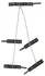 ZADO Leather Restraints Set Adjustable with Chains - Black, 6 cm Wide