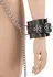 ZADO Leather Restraints Set Adjustable with Chains - Black, 6 cm Wide
