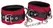 ZADO Red Ankle Restraint System - Adjustable Suede Leather, Black Padding
