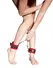 ZADO Red Ankle Restraint System - Adjustable Suede Leather, Black Padding