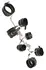ZADO Leather Bondage Set - Adjustable Black Leather Cuffs & Collar