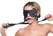 ZADO Leather Adjustable Head Harness with Removable Bit and Blindfold