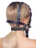 ZADO Leather Adjustable Head Harness with Removable Bit and Blindfold