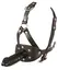 LeatherHead Podesivi pojas za glavu sa lateks dodatkom, crna/crvena, 13cm