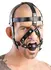 Zado Adjustable Leather Head Harness with TPE Ball Gag, Black