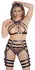 ZADO Leather Chest Harness S-L Adjustable Straps Black Buffalo Leather