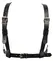 ZADO Leather Chest Harness S-L Adjustable Straps Black Buffalo Leather