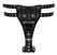 ZADO Leather Harness Set with 3 Removable Latex Attachments, Adjustable