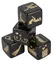 You2Toys Set kockica 4kom crni akril zlatni simboli 25mm