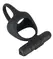 Black Velvets Intimate Silicone Ring Set with Vibro-Bullet, Black, Flexible Fit