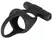 Black Velvets Intimate Silicone Ring Set with Vibro-Bullet, Black, Flexible Fit