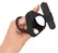 Black Velvets Intimate Silicone Ring Set with Vibro-Bullet, Black, Flexible Fit