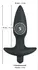 Black Velvet Medium Vibrirajući analni čep Silikon 15 cm Crna
