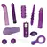 You2Toys Purple Sensation 9-Piece Vibrating Toy Set ABS TPE PVC