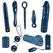 You2Toys Midnight Blue 9-delni intimni set osnovnih potrepština, TPE i ABS