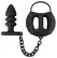 Black Velvets Intimate Cage System with Ribbed Plug and Chain, Silicone