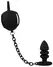 Black Velvets Intimate Cage System with Ribbed Plug and Chain, Silicone