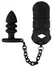 Black Velvets Silikonski Intimni Kavez Set sa Žljebastim Čepom i Lancićem 11.5cm