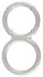 You2Toys Metallic Silicone Double Ring - Dual Support, Flexible, Silver Finish
